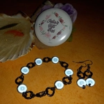 Miracle Mobius Bracelet and Earrings Set - Black and Blue Miracle Mobius Bracelet and Earrings Set - Black and Blue