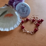Miracle Mobius Bracelet and Earrings Set - Red and Rose Miracle Mobius Bracelet and Earrings Set - Red and Rose