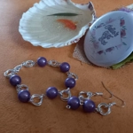 Miracle Mobius Bracelet and Earrings Set - Silver and Lilac Miracle Mobius Bracelet and Earrings Set - Silver and Lilac