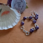 Miracle Mobius Bracelet and Earrings Set - Silver and Lilac Miracle Mobius Bracelet and Earrings Set - Silver and Lilac