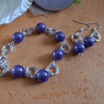 Miracle Mobius Bracelet and Earrings Set - Silver and Lilac Miracle Mobius Bracelet and Earrings Set - Silver and Lilac