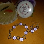 Miracle Mobius Bracelet and Earrings Set - Silver and Lilac Miracle Mobius Bracelet and Earrings Set - Silver and Lilac