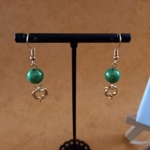 Mobius Miracle Bracelet and Earrings Set - Champagne & Green Mobius Miracle Bracelet and Earrings Set - Champagne & Green