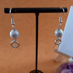 Mobius Miracle Stardust Bracelet and Earrings Set - Rhodium and White Mobius Miracle Stardust Bracelet and Earrings Set - Rhodium and White