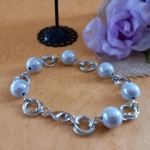 Mobius Miracle Stardust Bracelet and Earrings Set - Rhodium and White Mobius Miracle Stardust Bracelet and Earrings Set - Rhodium and White