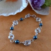Mobius Bracelet with Pearls - Dark Cyan