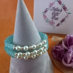 Monique Memory Bracelet - Aqua AB