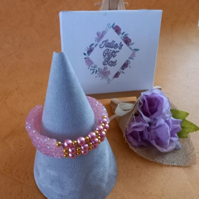 Monique Memory Bracelet - Pink AB