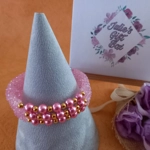 Monique Memory Bracelet - Pink AB