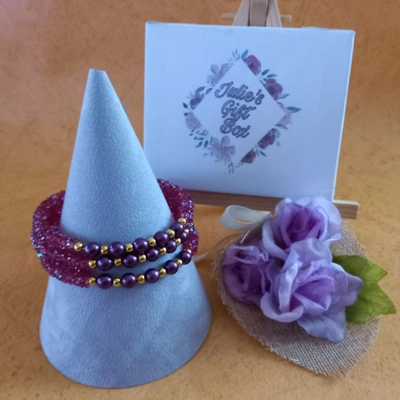 Monique Memory Bracelet - Ruby AB