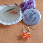 Moroccan Sunset Earrings - Orange Swirl Moroccan Sunset Earrings - Orange Swirl