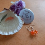 Moroccan Sunset Earrings - Orange Swirl Moroccan Sunset Earrings - Orange Swirl