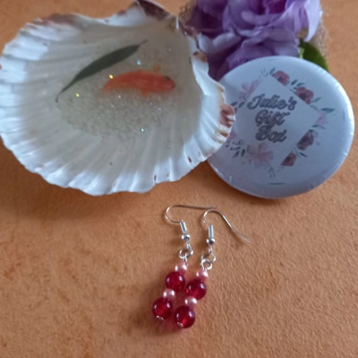 Moroccan Sunset Earrings - Pink and Red