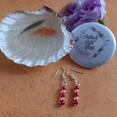 Moroccan Sunset Earrings - Red and Pink Moroccan Sunset Earrings - Red and Pink