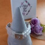 Opal Filigree Crystal Bracelets - Frosted White