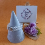 Opal Filigree Crystal Bracelets - Frosted White