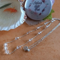 Orbital Gemstone Chain Necklace - Genuine Crystal Quartz
