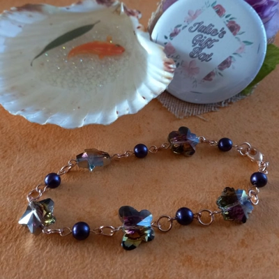 Ostara Crystal Bracelet - Purple Velvet Ostara Crystal Bracelet - Purple Velvet