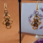 Pascal Chainmaille Earrings - Gold & Bronze