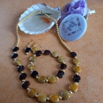 Pavo Necklace, Bracelet & Earring Set - Gilded Pavo Necklace, Bracelet & Earring Set - Gilded