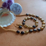 Pavo Necklace, Bracelet & Earring Set - Gilded Pavo Necklace, Bracelet & Earring Set - Gilded