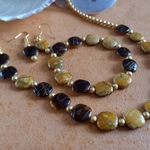 Pavo Necklace, Bracelet & Earring Set - Gilded Pavo Necklace, Bracelet & Earring Set - Gilded