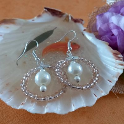Pearl Hoop Earrings Pearl Hoop Earrings