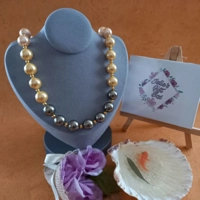Petra Ombre Shell Pearl Necklace