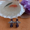 Purple Angel Earrings