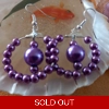 Purple Hoop Earrings