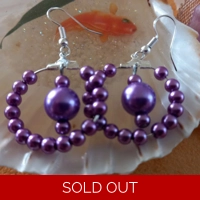 Purple Hoop Earrings