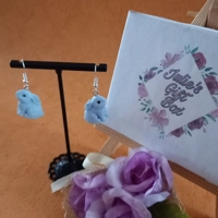 Rabbit Earrings - Light Blue