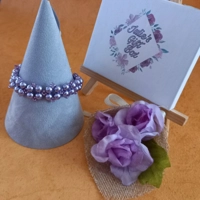 Rachel Pearl Bracelet - Light Purple