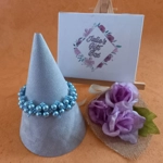 Rachel Pearl Bracelet - Sky Blue