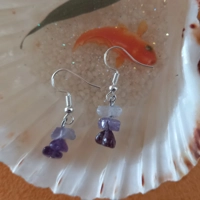 Natural Amethyst Chip Earrings