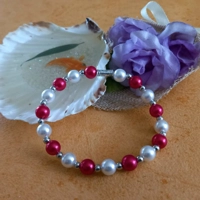Red and White Bracelet