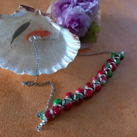Goddess Style-Red, White and Green (xmas colours) Necklace