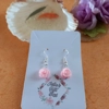 Rose Earrings - Baby Pink