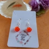 Rose Earrings - Orange
