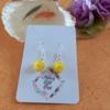 Rose Earrings - Yellow