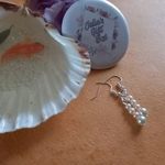 Rose Pink Earrings - Pink and White Rose Pink Earrings - Pink and White