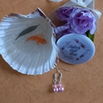 Rose Pink Earrings - Sparkle Pink Rose Pink Earrings - Sparkle Pink
