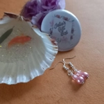 Rose Pink Earrings - Sparkle Pink Rose Pink Earrings - Sparkle Pink