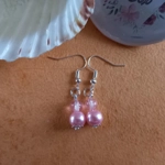 Rose Pink Earrings - Sparkle Pink Rose Pink Earrings - Sparkle Pink