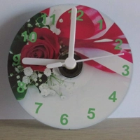 CD Clock - Red Rose