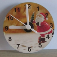CD Clock - Skating Santa