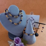Stephanie Necklace, Bracelet and Earrings Set - Amethyst Stephanie Necklace, Bracelet and Earrings Set - Amethyst