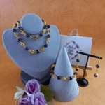 Stephanie Necklace, Bracelet and Earrings Set - Amethyst Stephanie Necklace, Bracelet and Earrings Set - Amethyst