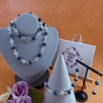 Stephanie Necklace, Bracelet and Earrings Set - Sodalite Stephanie Necklace, Bracelet and Earrings Set - Sodalite