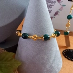 Stephanie Necklace, Bracelet and Earrings Set - Synthetic Chrysocalla Stephanie Necklace, Bracelet and Earrings Set - Synthetic Chrysocalla